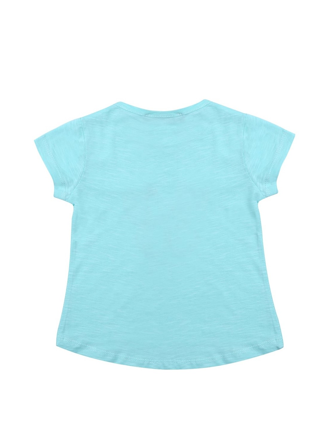 Girls\' T-shirt with a butterfly, mint NDZ8110 - Online store - Boutique